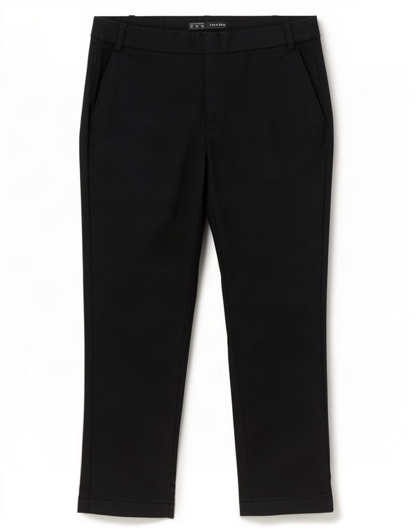 Pantaloni tăiați drept pentru femei Zara EU 40 Medium L30 L25 Negru