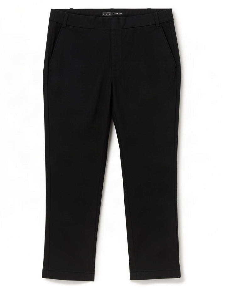 Pantaloni tăiați drept pentru femei Zara EU 40 Medium L30 L25 Negru