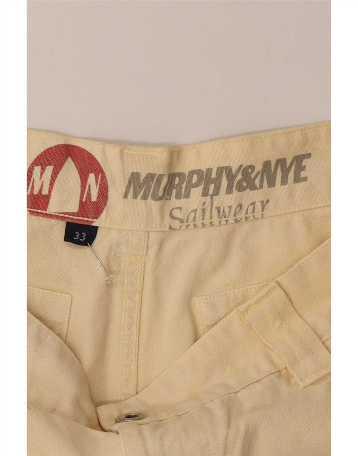 Murphy & Nye Pantaloni scurți chino pentru bărbați Medium W33 Bej Bumbac