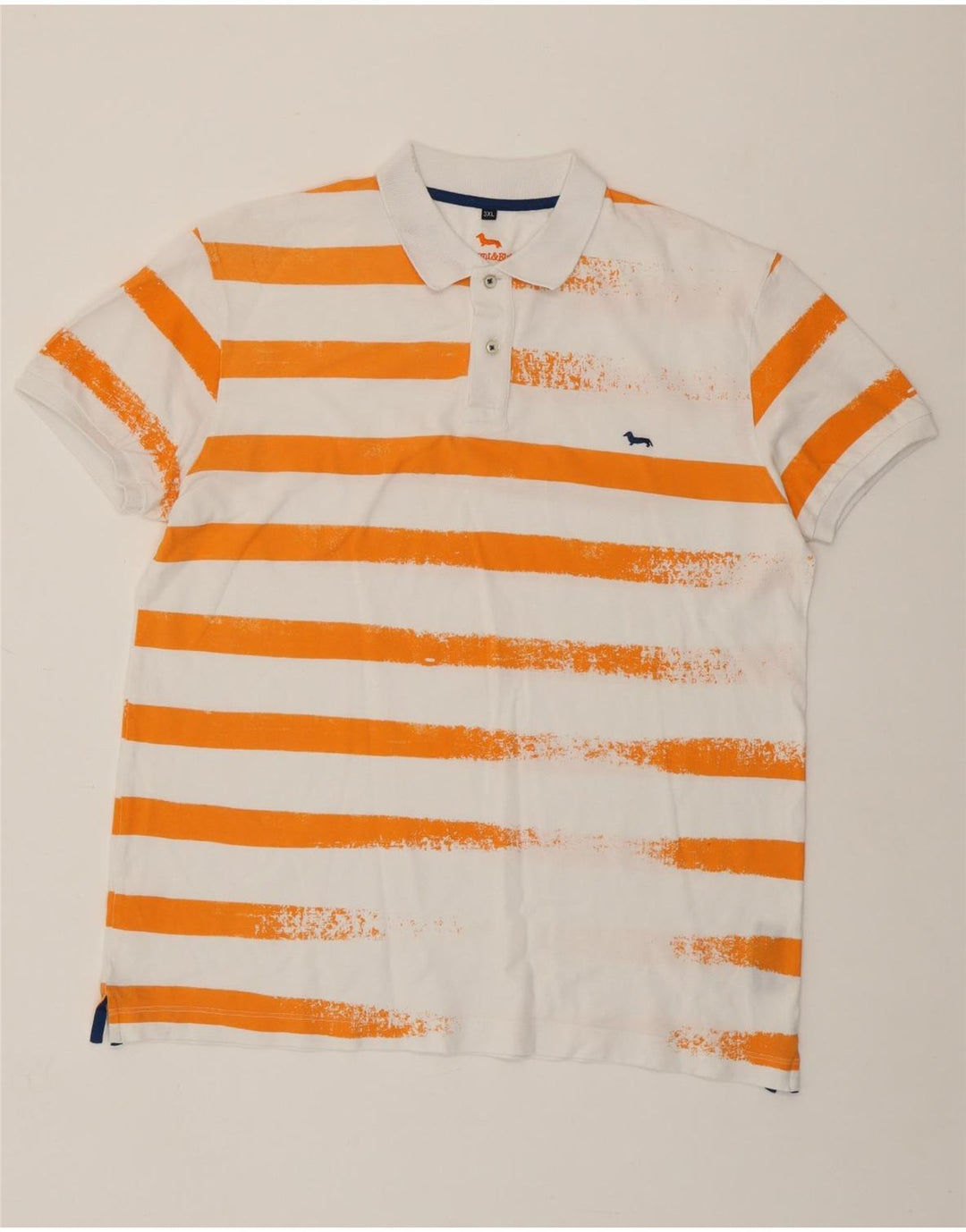 Cămașă polo HARMONT & BLAINE pentru bărbați, 3XL, bumbac cu dungi albe