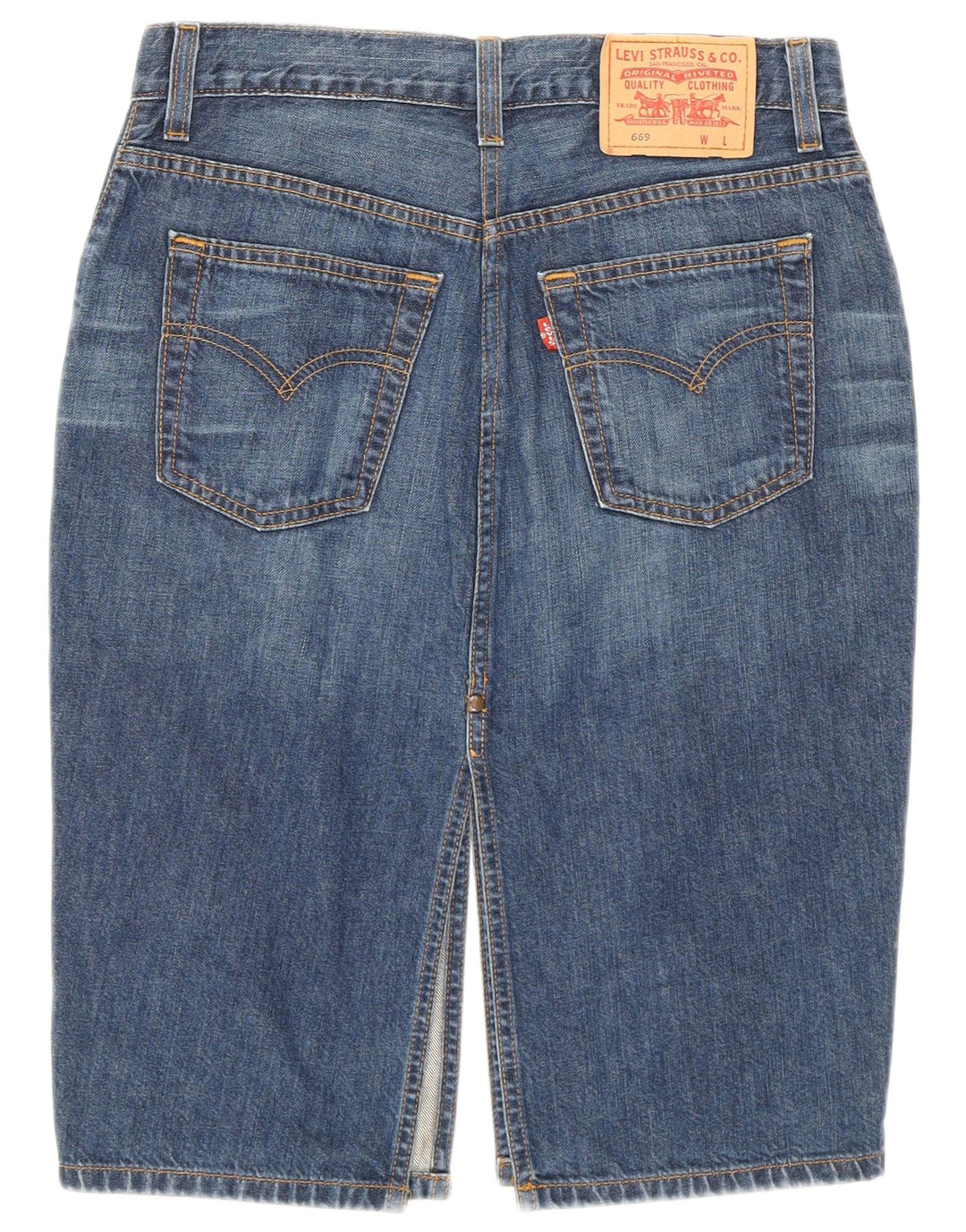 Fusta Levi's 669 Denim W28 Medium Bleumarin Bumbac