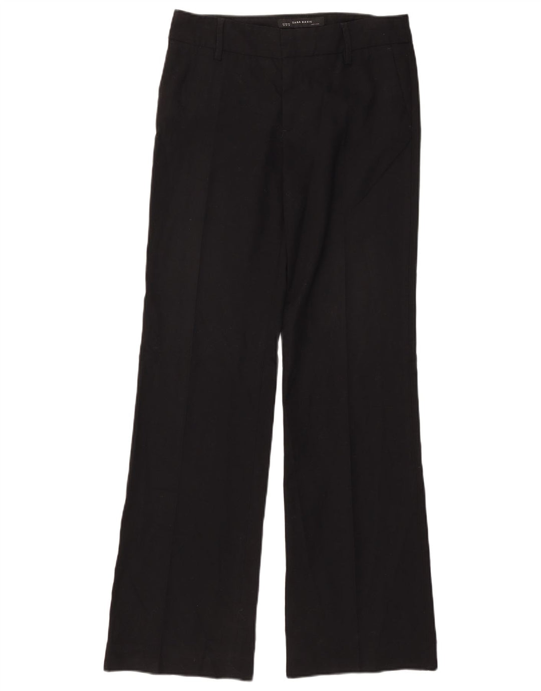 Pantaloni chino Bootcut pentru femei Zara EU 38 Mici L28 L32 Poliester negru