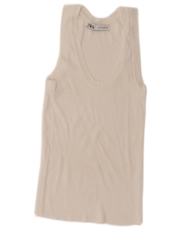 Vest Vest Top Femei Zara Mic Alb