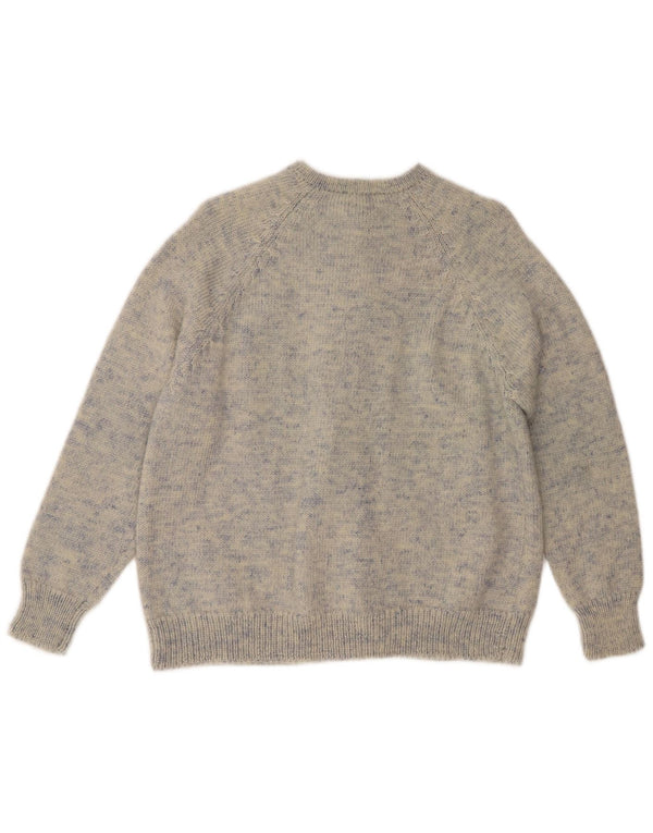 Pulover cardigan vintage pentru femei UK 16 mare albastru cu pete