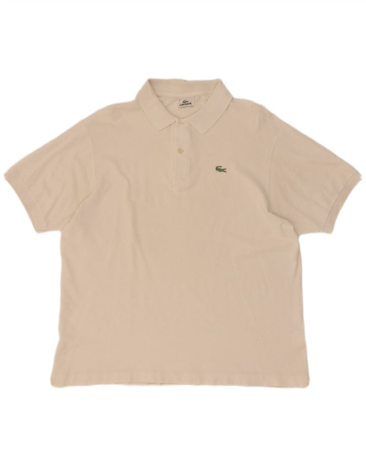 Tricou polo pentru bărbați Lacoste Mărimea 6 XL Alb