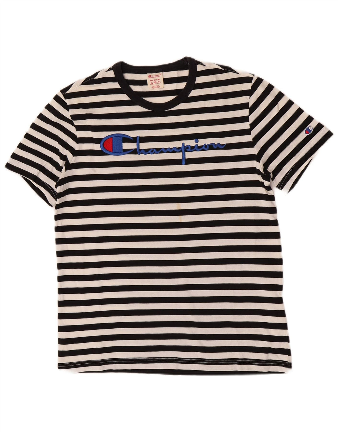 Tricou grafic pentru bărbați Champion Top Mediu Negru, Bumbac cu dungi