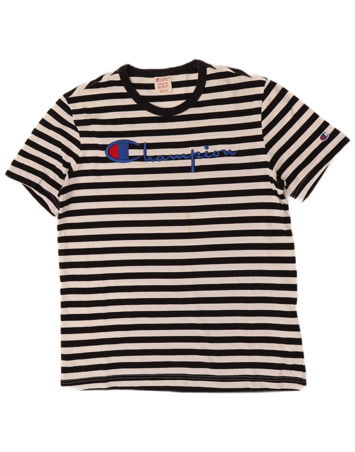 Tricou grafic pentru bărbați Champion Top Mediu Negru, Bumbac cu dungi