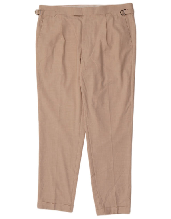 Pantaloni chino conici pentru bărbați Marks & Spencer L36 L30 poliester bej