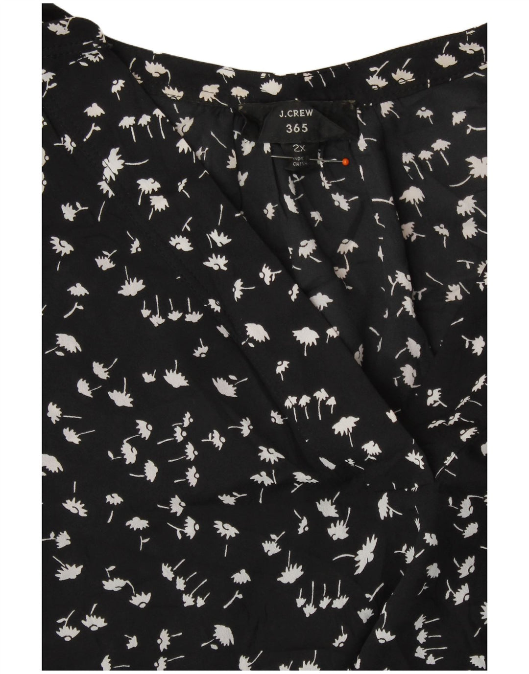 Bluză fără mâneci 365 pentru femei J. CREW UK 20 2XL Negru Floral Poliester