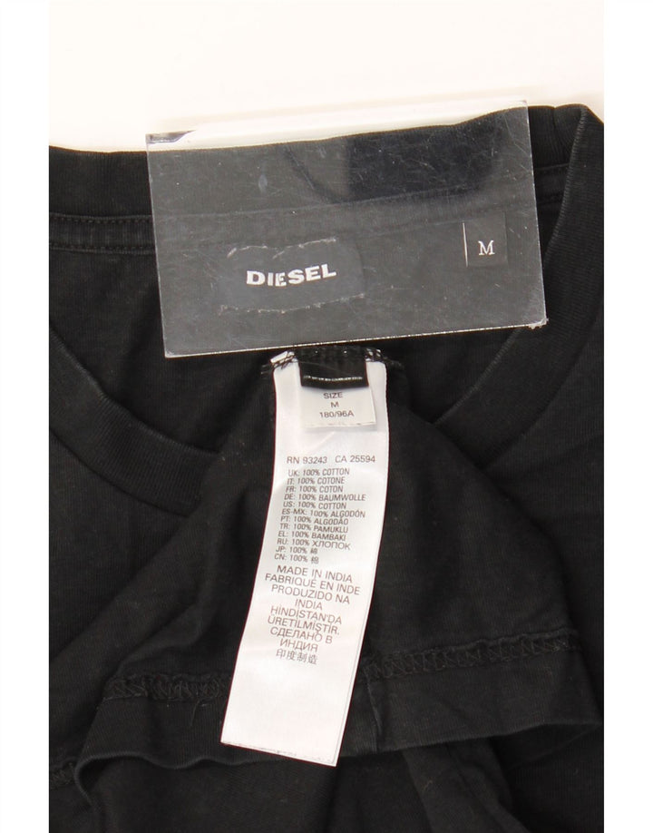 Tricou grafic pentru bărbați Diesel Top Mediu Negru Bumbac