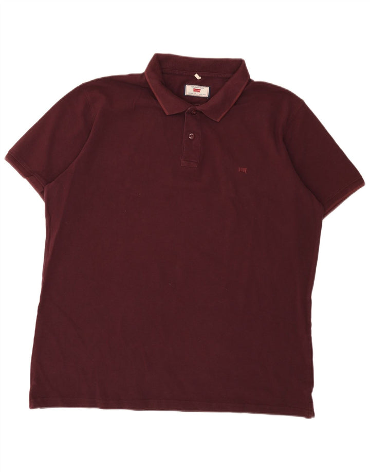 Cămașă polo obișnuită Carrera pentru bărbați 2XL bumbac burgundă