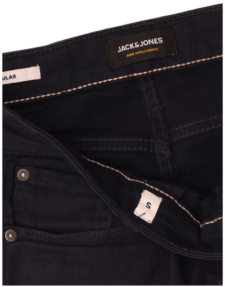 Jack & Jones Pantaloni scurți de denim obișnuiți pentru bărbați, mici W29, bumbac bleumarin
