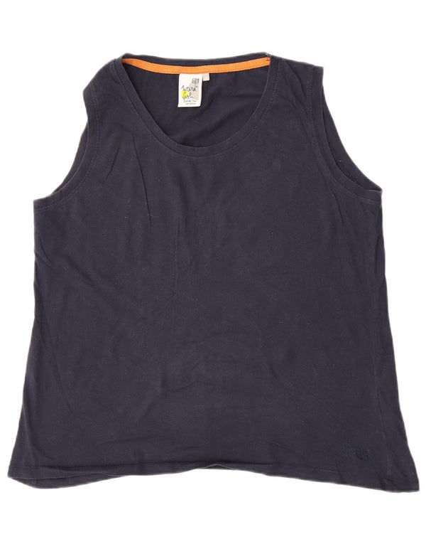 Weird Fish Vest Top pentru femei UK 16 Mare Bumbac bleumarin