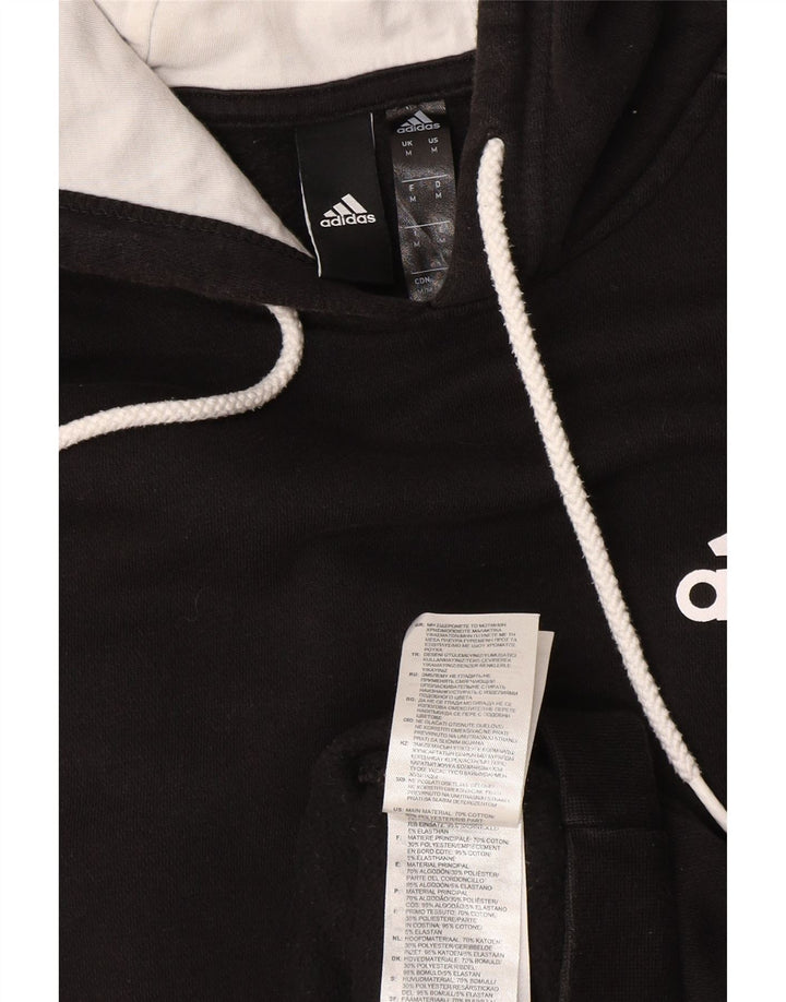 Pulover Adidas pentru bărbați, bumbac mediu negru