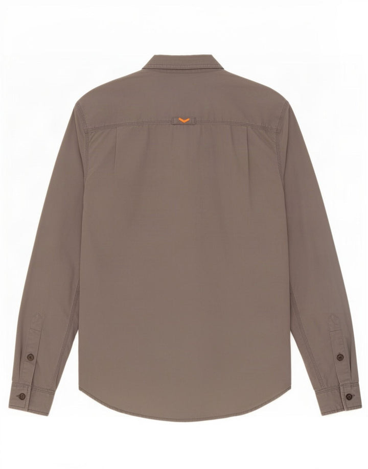 Cămașă Superdry pentru bărbați, bumbac, gri mediu