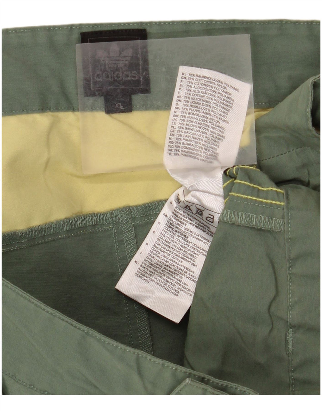 Pantaloni scurți Adidas pentru bărbați XL W40, bumbac color bloc verde