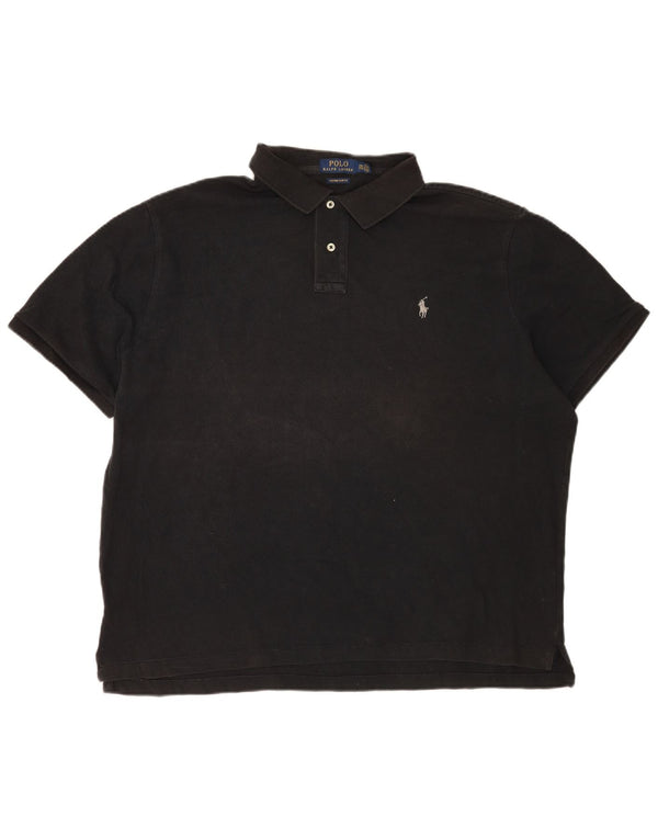 Polo Ralph Lauren pentru bărbați, personalizat, slim fit, 2XL, negru