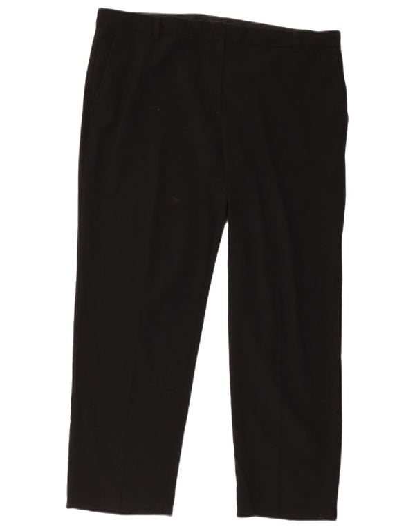 Pantaloni casual drepti pentru femei Marks & Spencer UK 16 Large W36 L28 Negru