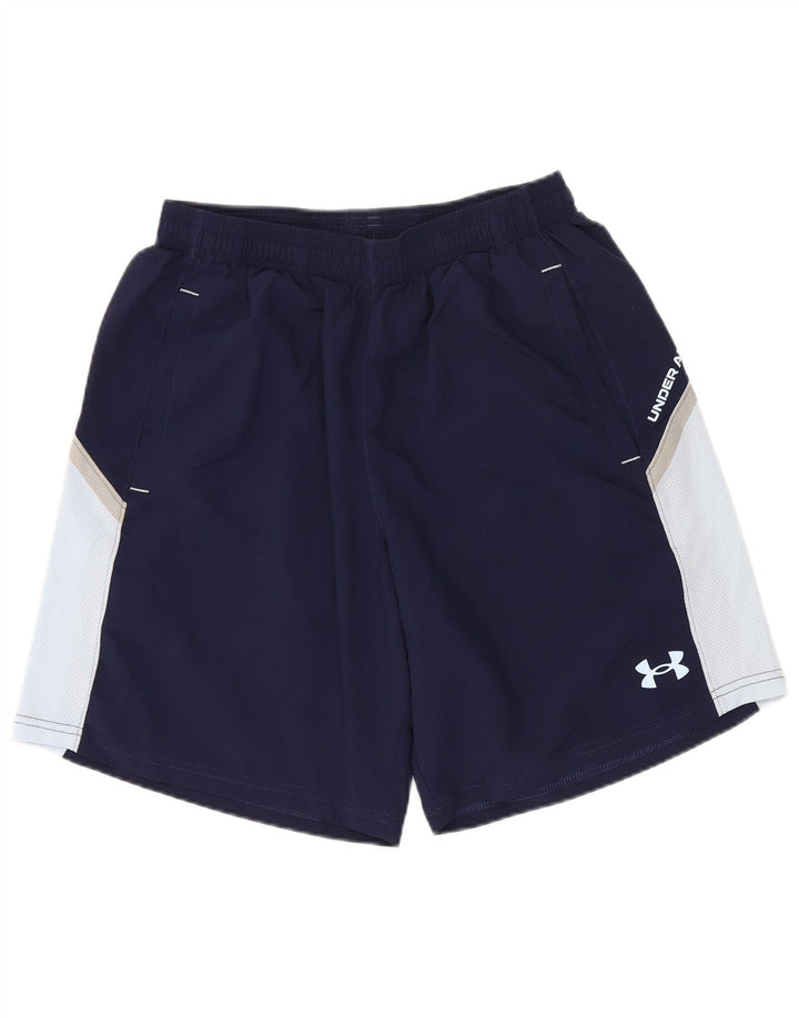 Pantaloni scurți sport Under Armour pentru bărbați, mici, bleumarin, poliester color bloc