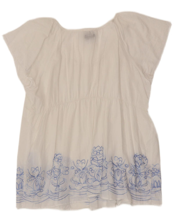 Bluză Calvin Klein Jeans pentru femei, UK 18 XL, bumbac floral alb