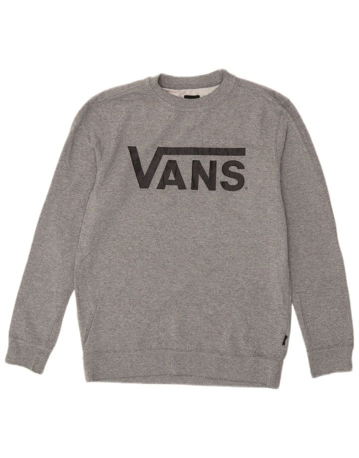 VANS Pulover cu grafic pentru femei UK 14 Large Gri
