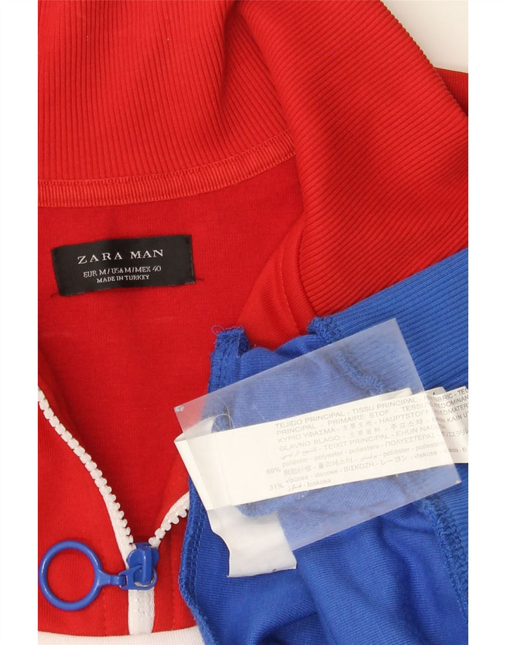 Pulover ZARA pentru bărbați, cu fermoar, cu gât, mijlociu, multicolor