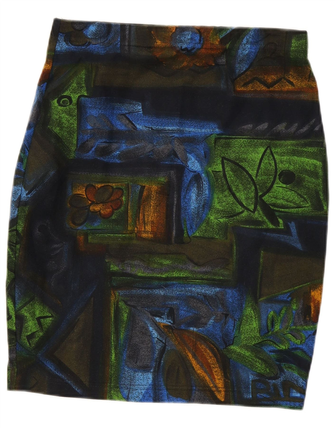 Fusta creion vintage pentru femei W28 Poliester floral multicolor mediu
