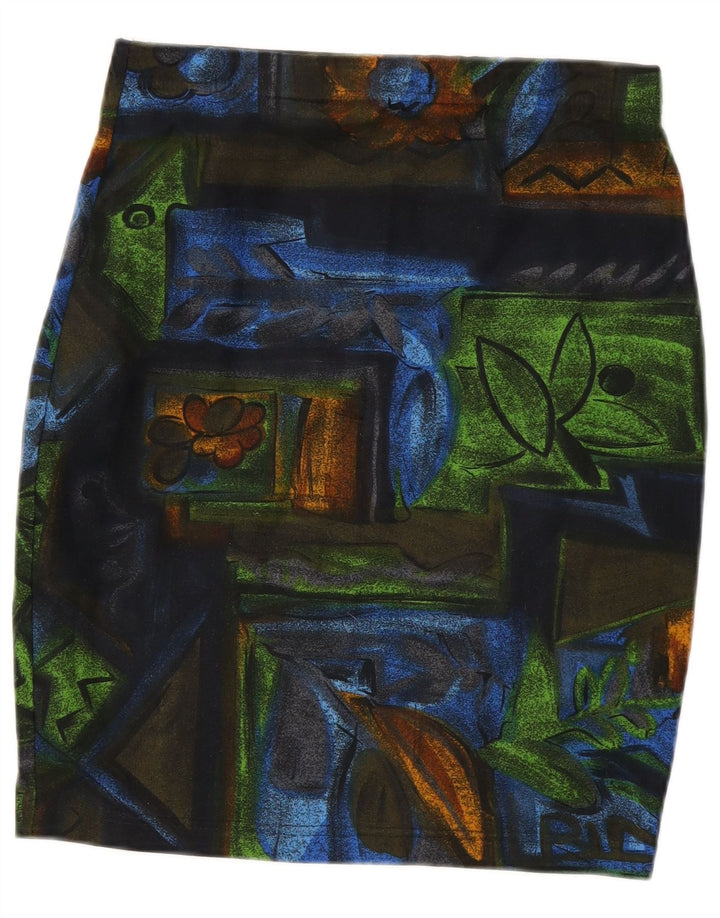 Fusta creion vintage pentru femei W28 Poliester floral multicolor mediu