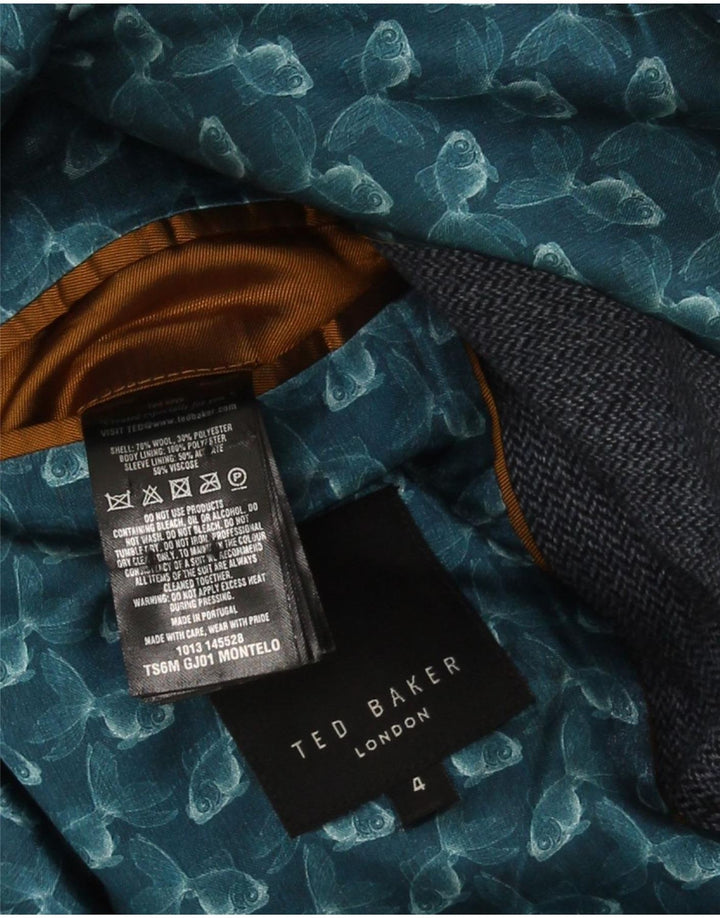 Sacou Ted Baker pentru bărbați, cu 2 nasturi, mărimea 4, mare, bleumarin, în oase