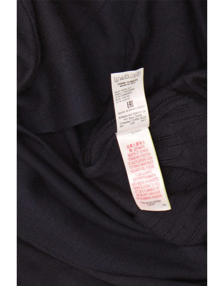 Pulover cardigan deschis pentru femei Marks & Spencer UK 8 mic, bleumarin, viscoză
