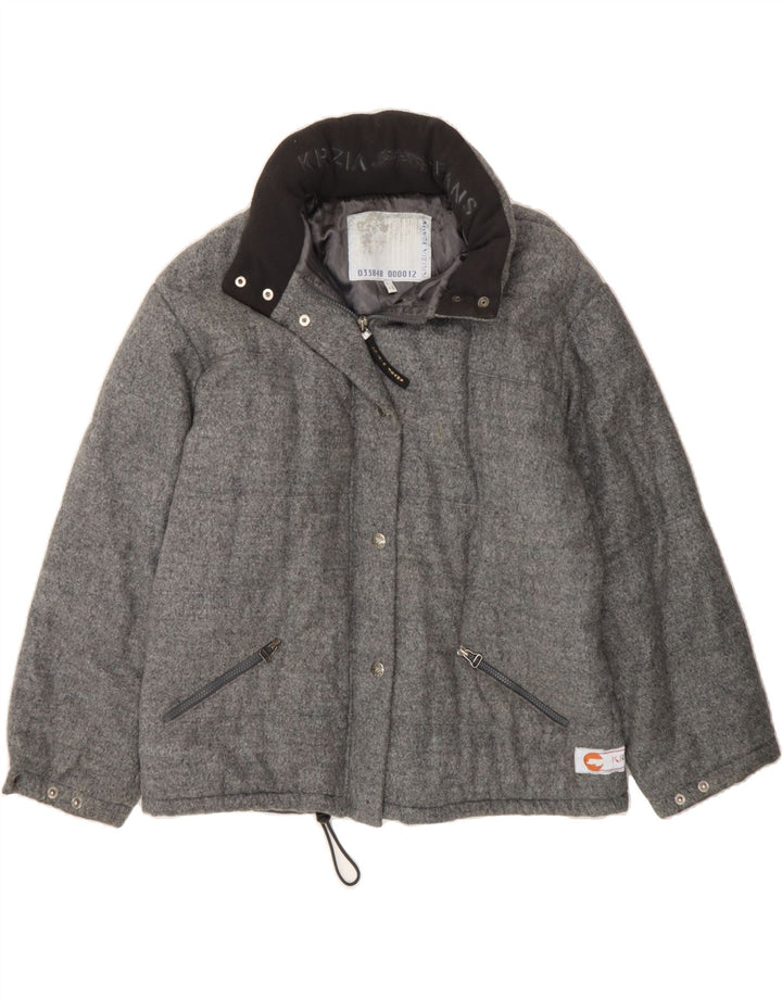 KRIZIA JEANS Womens Hooded Windbreaker Jacket UK 12 Medium  Grey Vintage Krizia Jeans and Second-Hand Krizia Jeans from Messina Hembry 