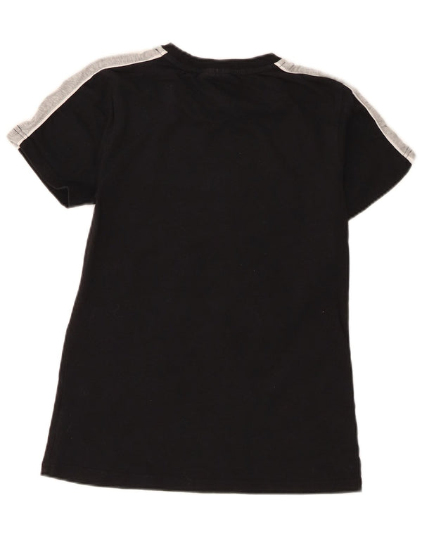 Tricou cu grafic Fila pentru femei Top UK 10 Small Black Colorblock Bumbac