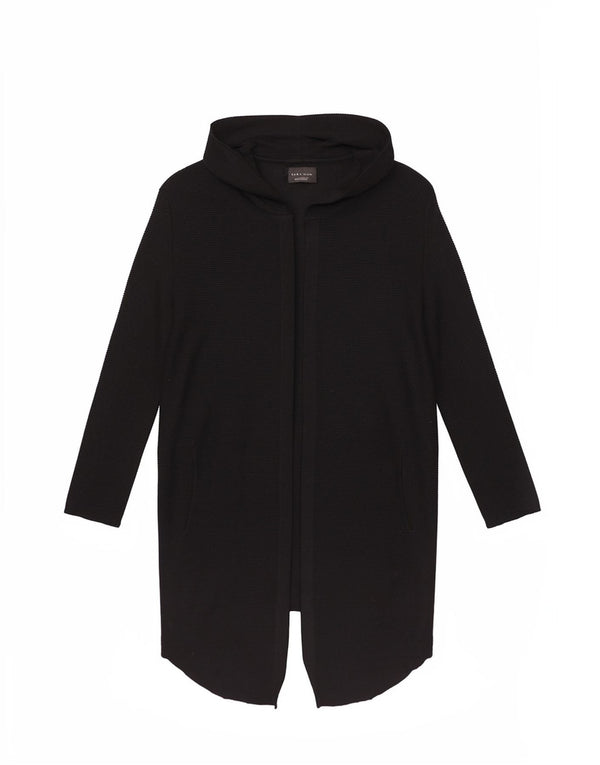 Pulover cardigan asimetric cu glugă pentru bărbați Zara UK 14 Medium Negru