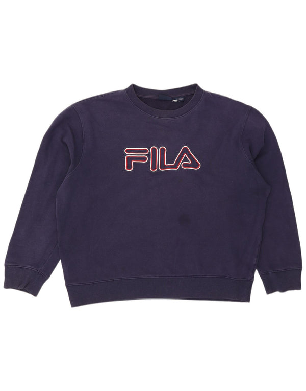 Pulover pentru bărbați Fila Graphic Pulover 2XL Bumbac bleumarin