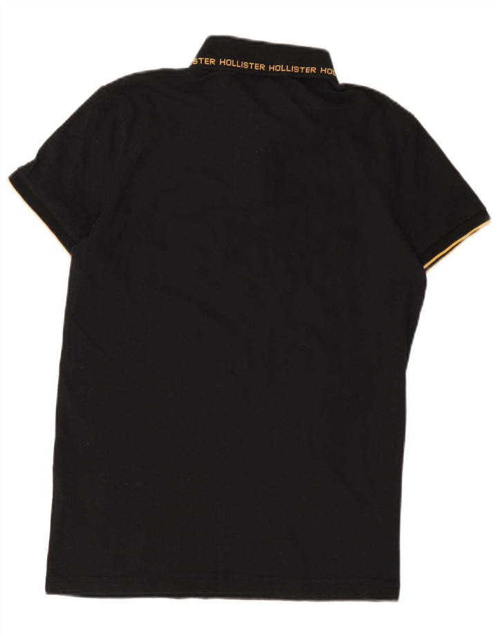 Cămașă polo Hollister pentru bărbați, bumbac negru mic