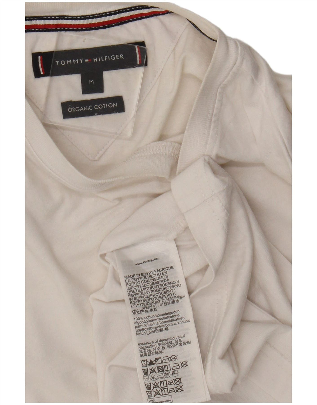 Tricou Tommy Hilfiger pentru bărbați Top Medium White Bumbac