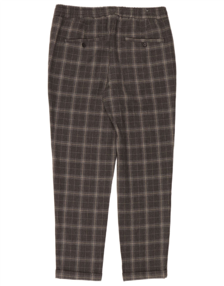 Pantaloni chino conici pentru bărbați Zara Mediu L31 L30 Gri Check