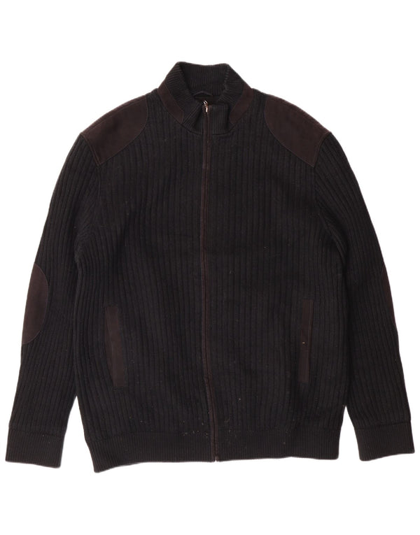 Pulover cardigan pentru bărbați Pierre Cardin IT 56 XL Poliester negru