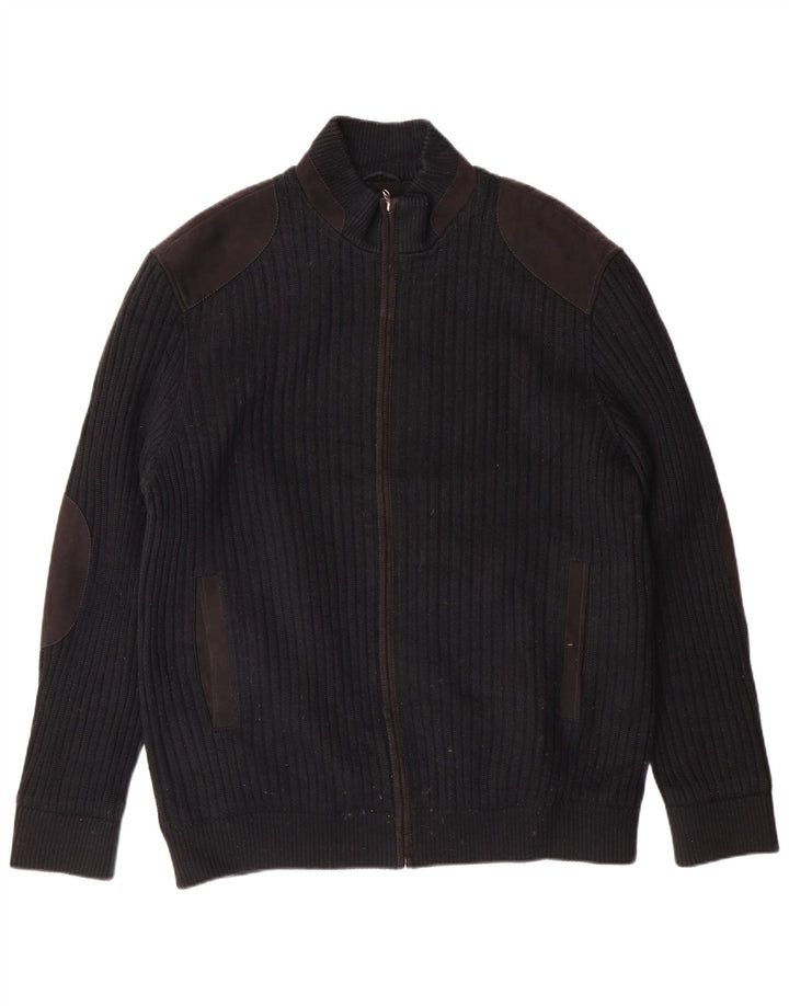 Pulover cardigan pentru bărbați Pierre Cardin IT 56 XL Poliester negru