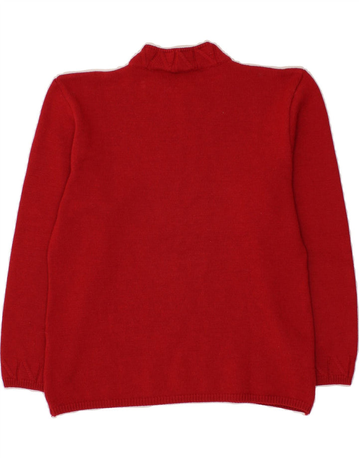 LEWINGER Womens Turtle Neck Jumper Sweater UK 16 Large Red Cotton Vintage Lewinger and Second-Hand Lewinger from Messina Hembry 