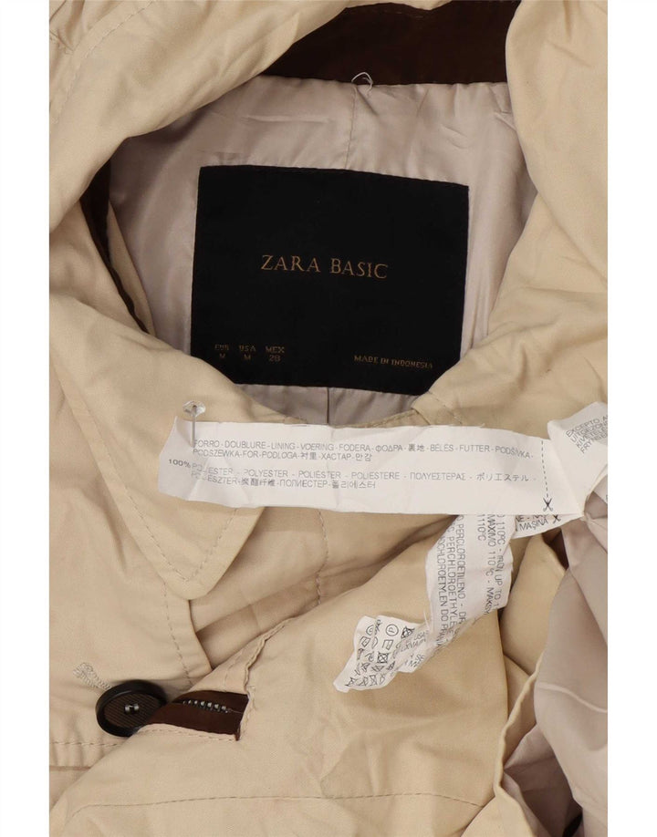 Pelernă de ploaie cu glugă pentru femei Zara UK 12 Medium Bej Poliester