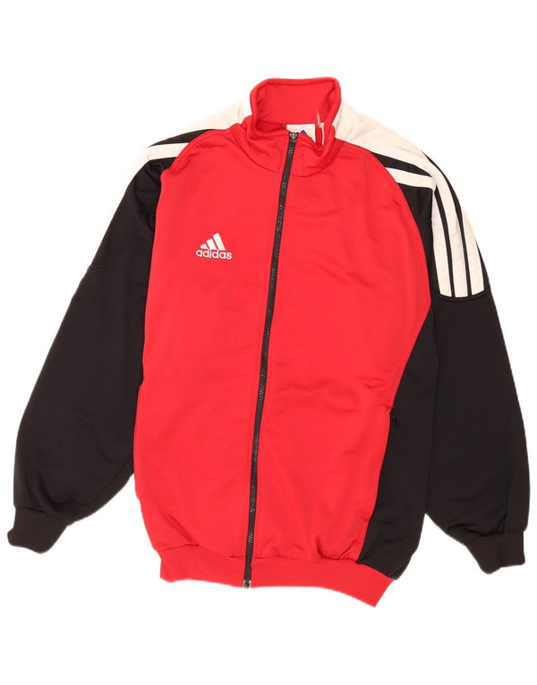 Jachetă de trening pentru bărbați Adidas UK 40/42 Medium Red Colorblock Sports