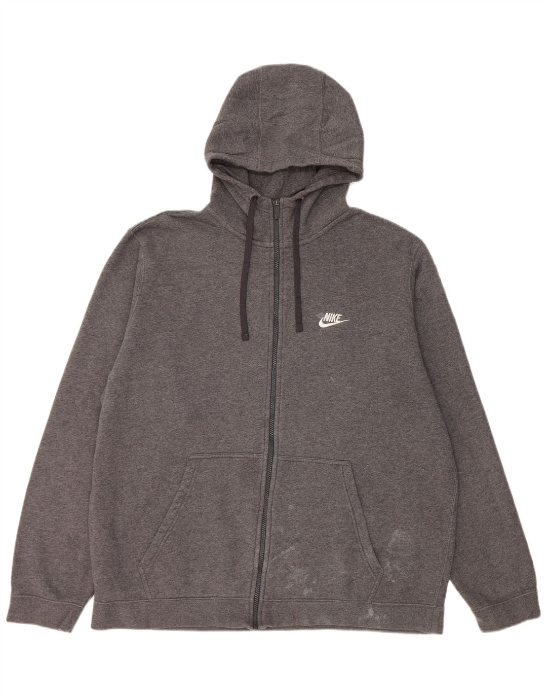 Pulover Nike pentru bărbați, cu fermoar, bumbac gri 2XL