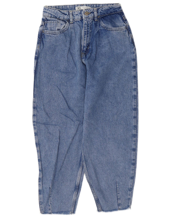 Blugi cu talie înaltă pentru femei Zara cu balon EU 36 XS L26 L25 Bumbac albastru