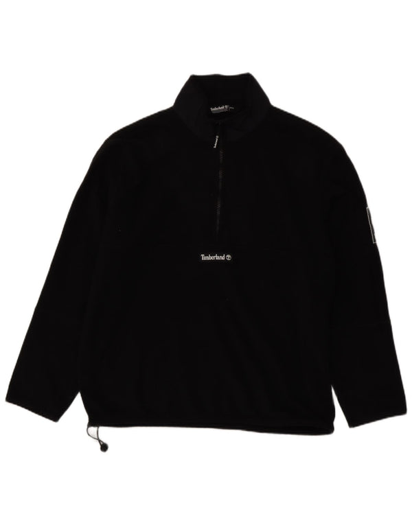 Jumper Timberland pentru bărbați, cu fermoar și gât, poliester mediu negru