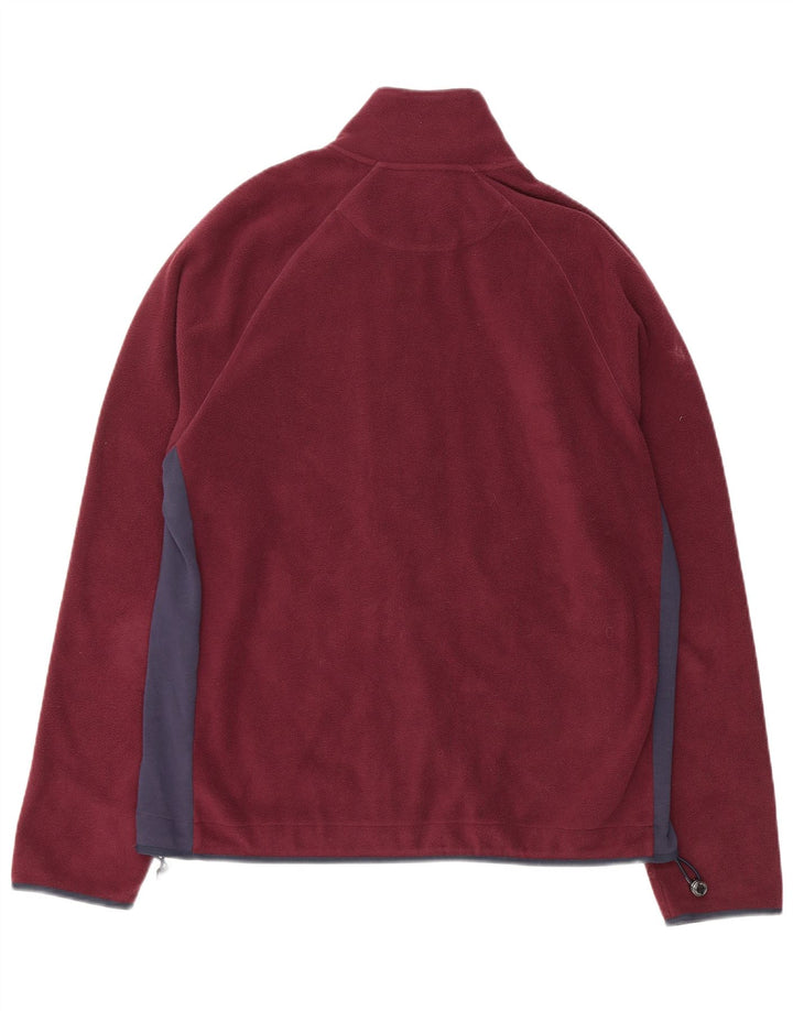 Jachetă fleece pentru bărbați MICHAEL KORS UK 40 mare bordeaux poliester color bloc