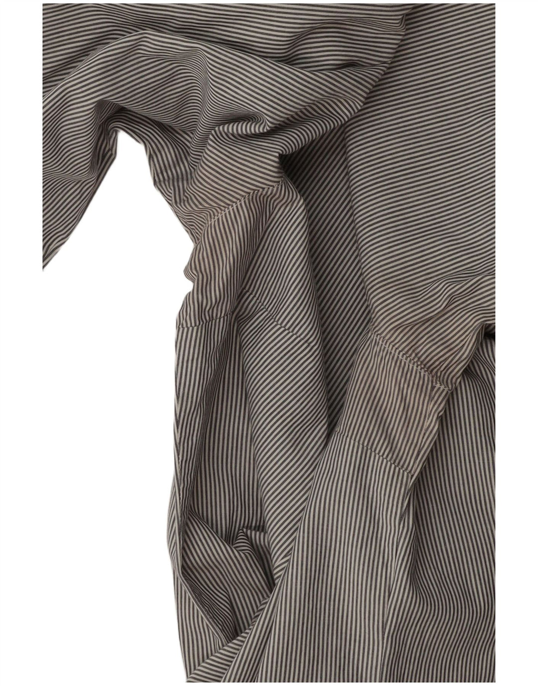 BENETTON Womens Shirt UK 16 Large Grey Striped
