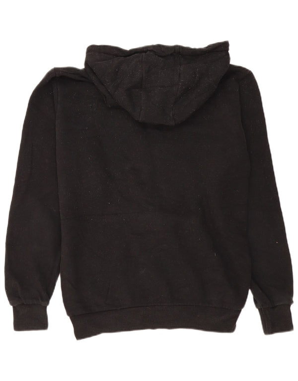 Pulover cu glugă supradimensionat cu grafic pentru femei Ellesse UK 10 Bumbac negru mic