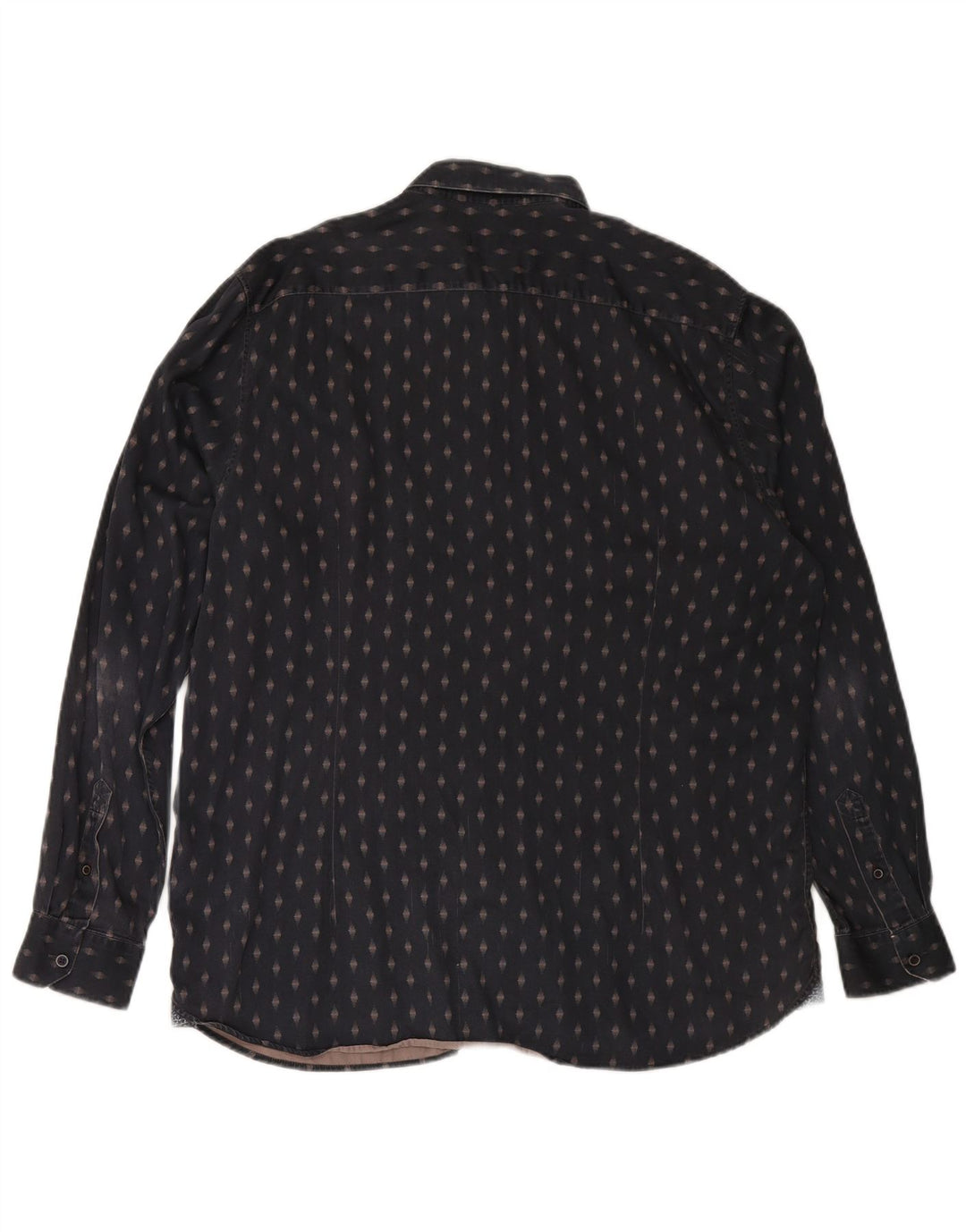 Cămașă pentru bărbați TED BAKER Mărimea 7 3XL Bumbac geometric albastru bleumarin