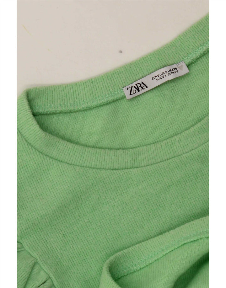 Crop Top pentru femei Zara UK 10 Small Green